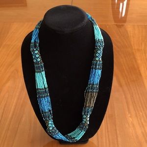 Handmade Necklace Huichol Beaded Mexican Folk Art